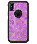 Gold Polka Dots Over Grungy Pink Surface - iPhone X OtterBox Case & Skin Kits