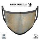 Gold Scratched Foil v1 - Made in USA Mouth Cover Unisex Anti-Dust Cotton Blend Reusable & Washable Face Mask with Adjustable Sizing for Adult or Child