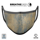 Gold Scratched Foil v3 - Made in USA Mouth Cover Unisex Anti-Dust Cotton Blend Reusable & Washable Face Mask with Adjustable Sizing for Adult or Child
