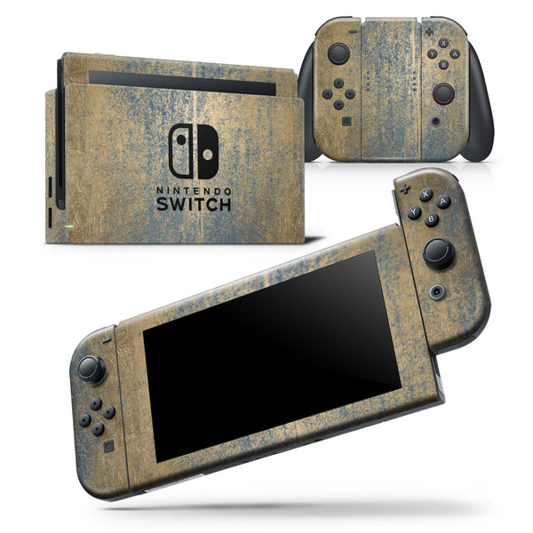 Gold Scratched Foil v3 - Skin Wrap Decal for Nintendo Switch Lite Console & Dock - 3DS XL - 2DS - Pro - DSi - Wii - Joy-Con Gaming Controller