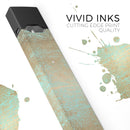 Gold Scratched Foil v4 - Premium Decal Protective Skin-Wrap Sticker compatible with the Juul Labs vaping device