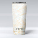 Gold Slate Marble Surface V18 - Skin Decal Vinyl Wrap Kit compatible with the Yeti Rambler Cooler Tumbler Cups