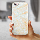 Gold Slate Marble Surface V18 iPhone 6/6s or 6/6s Plus 2-Piece Hybrid INK-Fuzed Case