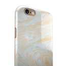 Gold Slate Marble Surface V18 iPhone 6/6s or 6/6s Plus 2-Piece Hybrid INK-Fuzed Case