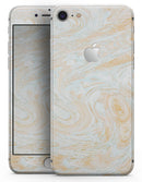 Gold Slate Marble Surface V18 - Skin-kit for the iPhone 8 or 8 Plus
