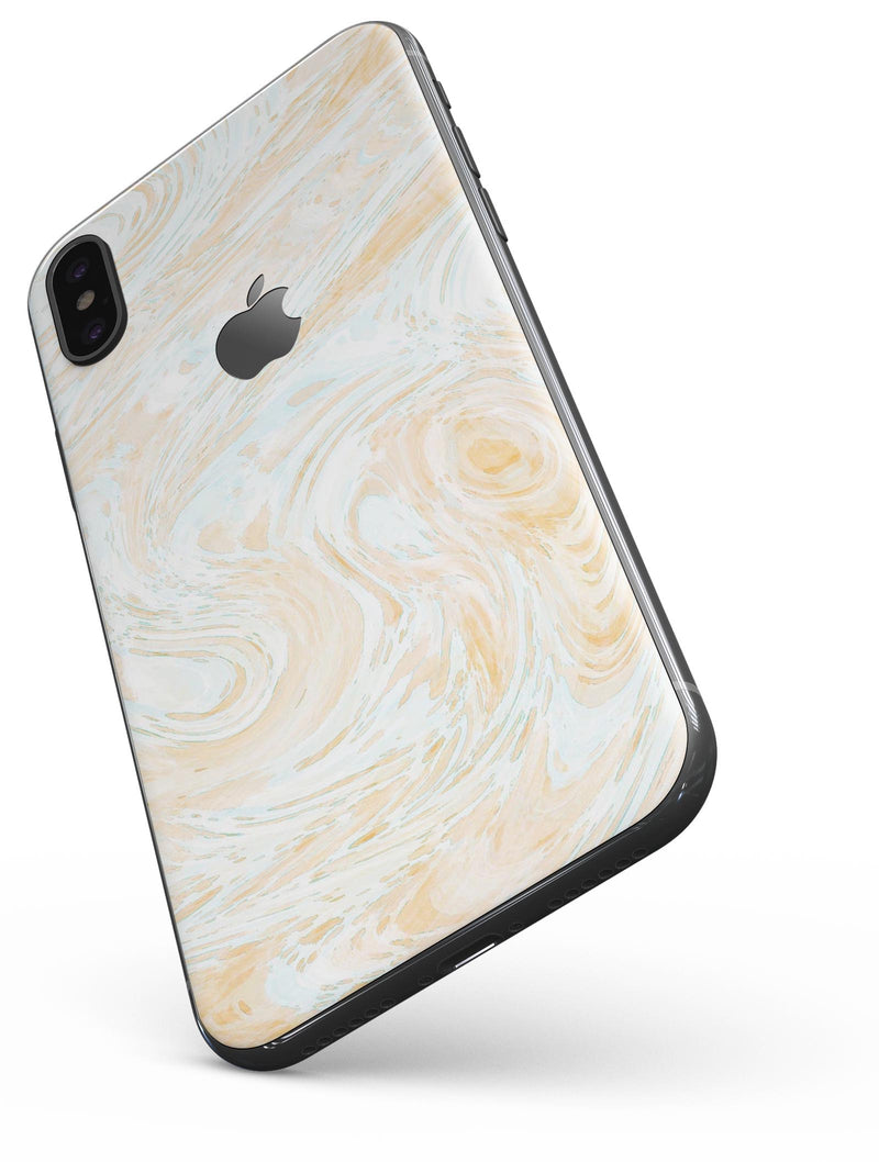 Gold Slate Marble Surface V18 - iPhone X Skin-Kit