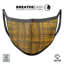 Gold Standard Plaid - Made in USA Mouth Cover Unisex Anti-Dust Cotton Blend Reusable & Washable Face Mask with Adjustable Sizing for Adult or Child