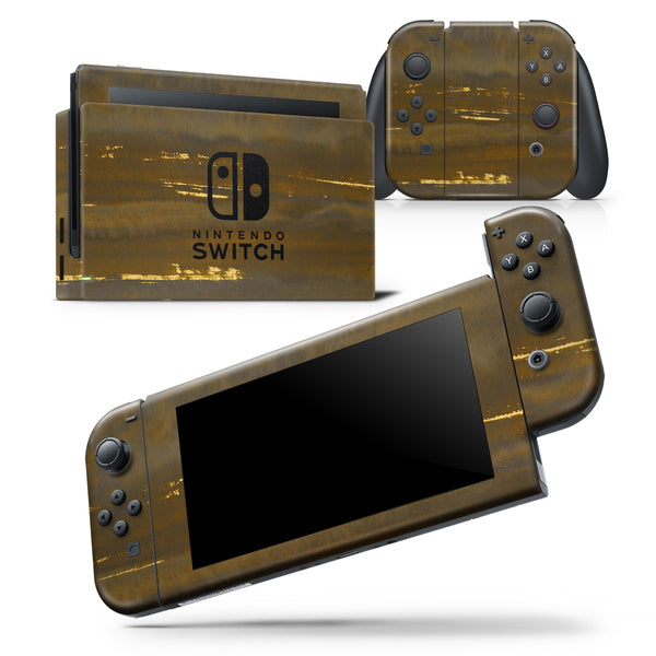 Gold Standard WaterColor Brushed V1 - Skin Wrap Decal for Nintendo Switch Lite Console & Dock - 3DS XL - 2DS - Pro - DSi - Wii - Joy-Con Gaming Controller
