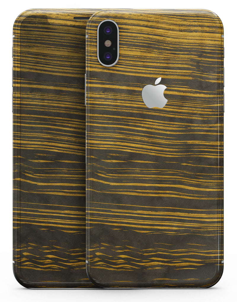 Gold Standard ZebraWood V2 - iPhone X Skin-Kit