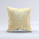 Gold Unfocused Sparkles ink-Fuzed Decorative Throw Pillow