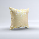 Gold Unfocused Sparkles ink-Fuzed Decorative Throw Pillow