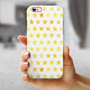 Gold Watercolor Stars iPhone 6/6s or 6/6s Plus 2-Piece Hybrid INK-Fuzed Case