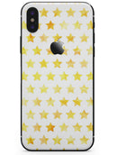 Gold Watercolor Stars - iPhone X Skin-Kit