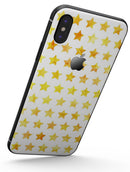 Gold Watercolor Stars - iPhone X Skin-Kit