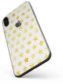 Gold Watercolor Stars - iPhone X Skin-Kit
