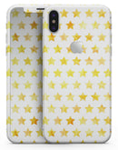 Gold Watercolor Stars - iPhone X Skin-Kit