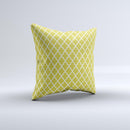 Gold White Seamless Morocan Pattern Ink-Fuzed Decorative Throw Pillow