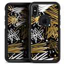 Gold and Black Squiggly - Skin Kit for the iPhone OtterBox Cases