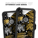 Gold and Black Squiggly - Skin Kit for the iPhone OtterBox Cases