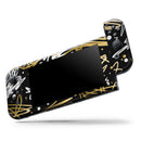 Gold and Black Squiggly // Skin Decal Wrap Kit for Nintendo Switch Console & Dock, Joy-Cons, Pro Controller, Lite, 3DS XL, 2DS XL, DSi, or Wii - Vinyl Skin Wrap for Nintendo Switch 2, OLED, Lite, Pro Controller, Wii & Classic Handhelds