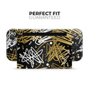 Gold and Black Squiggly // Skin Decal Wrap Kit for Nintendo Switch Console & Dock, Joy-Cons, Pro Controller, Lite, 3DS XL, 2DS XL, DSi, or Wii - Vinyl Skin Wrap for Nintendo Switch 2, OLED, Lite, Pro Controller, Wii & Classic Handhelds