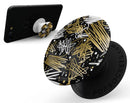 Gold and Black Squiggly - Skin Kit for PopSockets and other Smartphone Extendable Grips & Stands