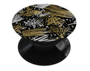 Gold and Black Squiggly - Skin Kit for PopSockets and other Smartphone Extendable Grips & Stands