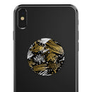 Gold and Black Squiggly - Skin Kit for PopSockets and other Smartphone Extendable Grips & Stands
