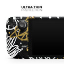 Gold and Black Squiggly // Vinyl Skin Wrap for Steam Deck OLED & Steam Deck (LCD) — Soft Matte or Ultra Gloss