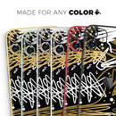Gold and Black Squiggly  - Protective Skin Wrap & Decal – Compatible with iPhone SE to iPhone 17 Pro Max (All Models)