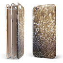 Gold and Black Unfocused Glimmering RainFall iPhone 6/6s or 6/6s Plus 2-Piece Hybrid INK-Fuzed Case