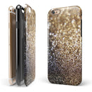 Gold and Black Unfocused Glimmering RainFall iPhone 6/6s or 6/6s Plus 2-Piece Hybrid INK-Fuzed Case