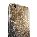Gold and Black Unfocused Glimmering RainFall iPhone 6/6s or 6/6s Plus 2-Piece Hybrid INK-Fuzed Case