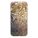 Gold and Black Unfocused Glimmering RainFall iPhone 6/6s or 6/6s Plus 2-Piece Hybrid INK-Fuzed Case
