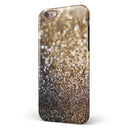 Gold and Black Unfocused Glimmering RainFall iPhone 6/6s or 6/6s Plus 2-Piece Hybrid INK-Fuzed Case