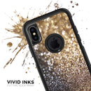 Gold and Black Unfocused Glimmering RainFall - Skin Kit for the iPhone OtterBox Cases
