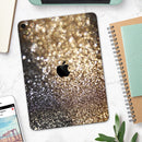 Gold and Black Unfocused Glimmering RainFall - Full Body Skin Decal for the Apple iPad Pro 12.9", 11", 10.5", 9.7", Air or Mini (All Models Available)