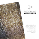 Gold and Black Unfocused Glimmering RainFall - Full Body Skin Decal for the Apple iPad Pro 12.9", 11", 10.5", 9.7", Air or Mini (All Models Available)