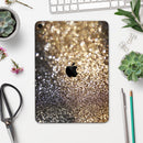Gold and Black Unfocused Glimmering RainFall - Full Body Skin Decal for the Apple iPad Pro 12.9", 11", 10.5", 9.7", Air or Mini (All Models Available)