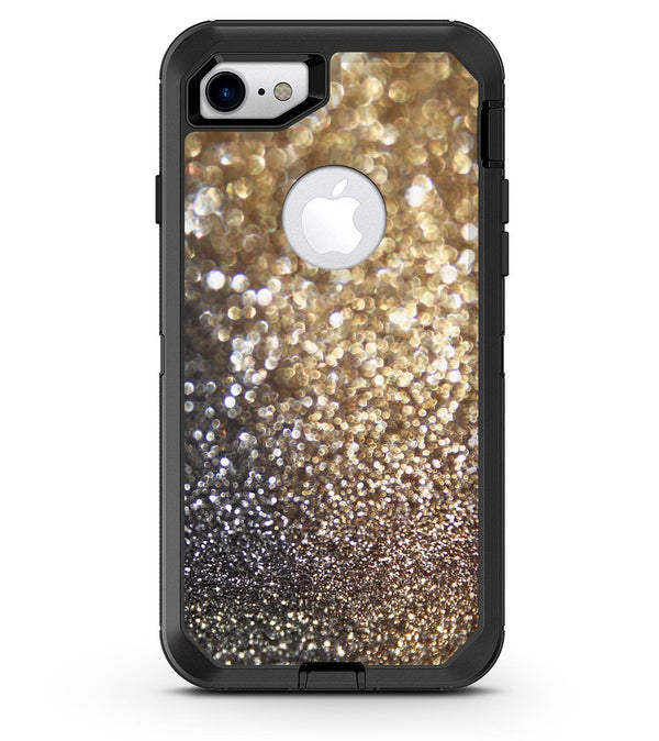 Gold and Black Unfocused Glimmering RainFall - iPhone 7 or 8 OtterBox Case & Skin Kits