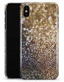 Gold and Black Unfocused Glimmering RainFall - iPhone X Clipit Case