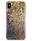 Gold and Black Unfocused Glimmering RainFall - iPhone X Clipit Case