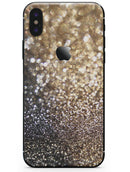 Gold and Black Unfocused Glimmering RainFall - iPhone X Skin-Kit