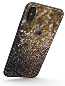Gold and Black Unfocused Glimmering RainFall - iPhone X Skin-Kit