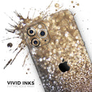 Gold and Black Unfocused Glimmering RainFall  - Protective Skin Wrap & Decal – Compatible with iPhone SE to iPhone 17 Pro Max (All Models)