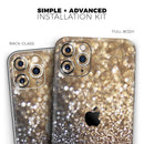 Gold and Black Unfocused Glimmering RainFall  - Protective Skin Wrap & Decal – Compatible with iPhone SE to iPhone 17 Pro Max (All Models)