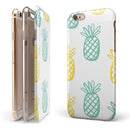 Gold and Mint Pineapple iPhone 6/6s or 6/6s Plus 2-Piece Hybrid INK-Fuzed Case