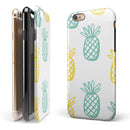 Gold and Mint Pineapple iPhone 6/6s or 6/6s Plus 2-Piece Hybrid INK-Fuzed Case