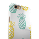 Gold and Mint Pineapple iPhone 6/6s or 6/6s Plus 2-Piece Hybrid INK-Fuzed Case