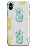 Gold and Mint Pineapple - iPhone X Clipit Case
